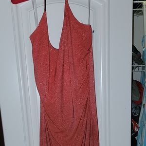 Floor Length Red Sparkle Dress